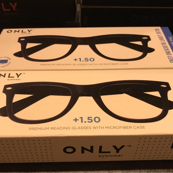 Two Pairs THE ONLY EYEWEAR 1.50 Strength Blue light blocking glasses New - Picture 3 of 7